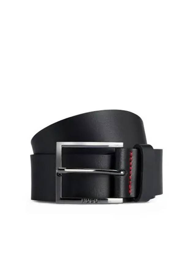 Metal Buckle Leather Belt Black - HUGO BOSS - BALAAN 2