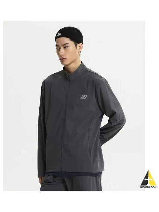 NBMDE22433 UNI Tricoat Stan Neck Zip up DGRAY - NEW BALANCE - BALAAN 1