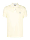 Logo Patch Washing Polo Shirt Yellow - STONE ISLAND - BALAAN 2