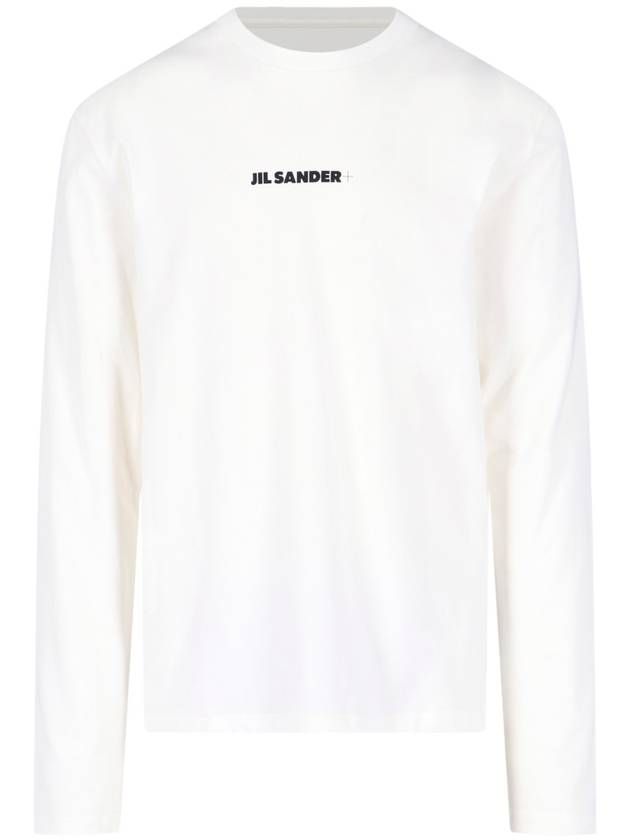 Small Logo Print Long Sleeve T-Shirt White - JIL SANDER - BALAAN 2