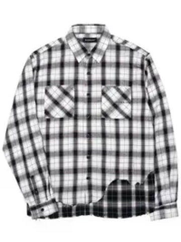 Classic Logo Layered Check Shirt White - BLACKBLOND - BALAAN 1