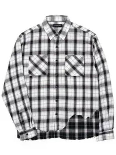 Classic Logo Layered Check Shirt White - BLACKBLOND - BALAAN 1