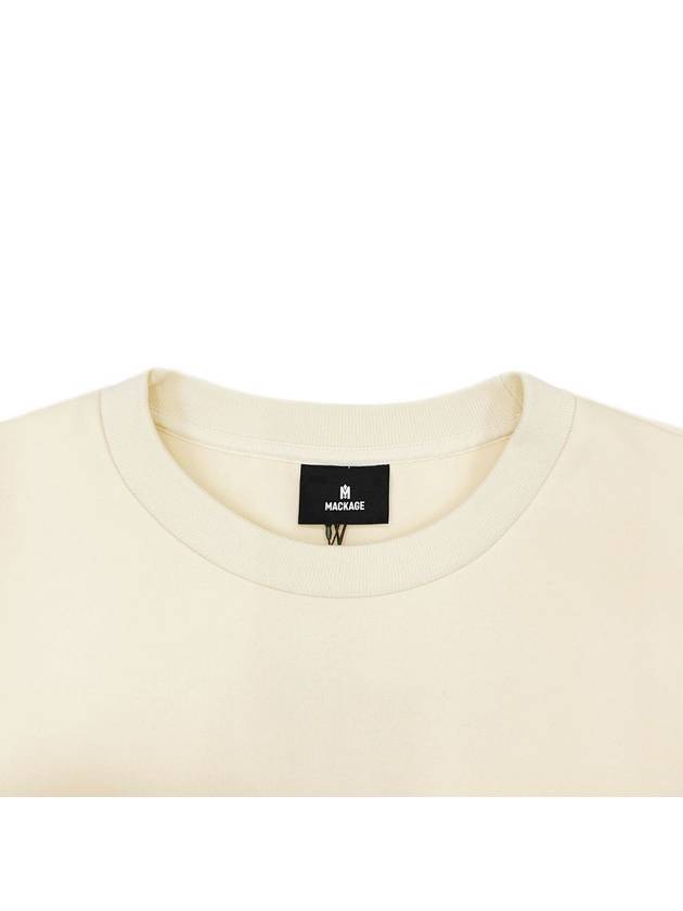 Max Crew Neck Double Face Jersey Sweatshirt Cream - MACKAGE - BALAAN.