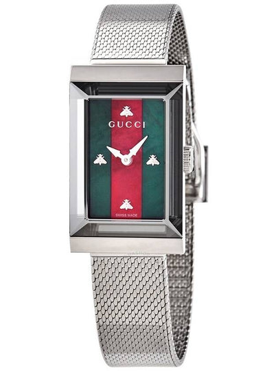 G Frame Mesh Band Metal Watch Silver - GUCCI - BALAAN 2