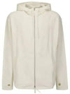 Embroidered Cotton Hooded Jacket Ivory - HELMUT LANG - BALAAN 2