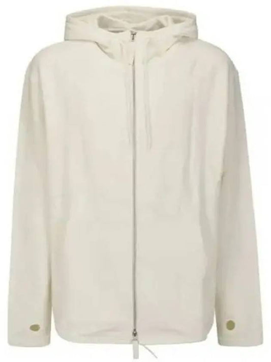 Embroidered Cotton Hooded Jacket Ivory - HELMUT LANG - BALAAN 2