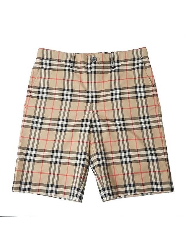 Kids Vintage Check Cotton Shorts Venage - BURBERRY - BALAAN 1