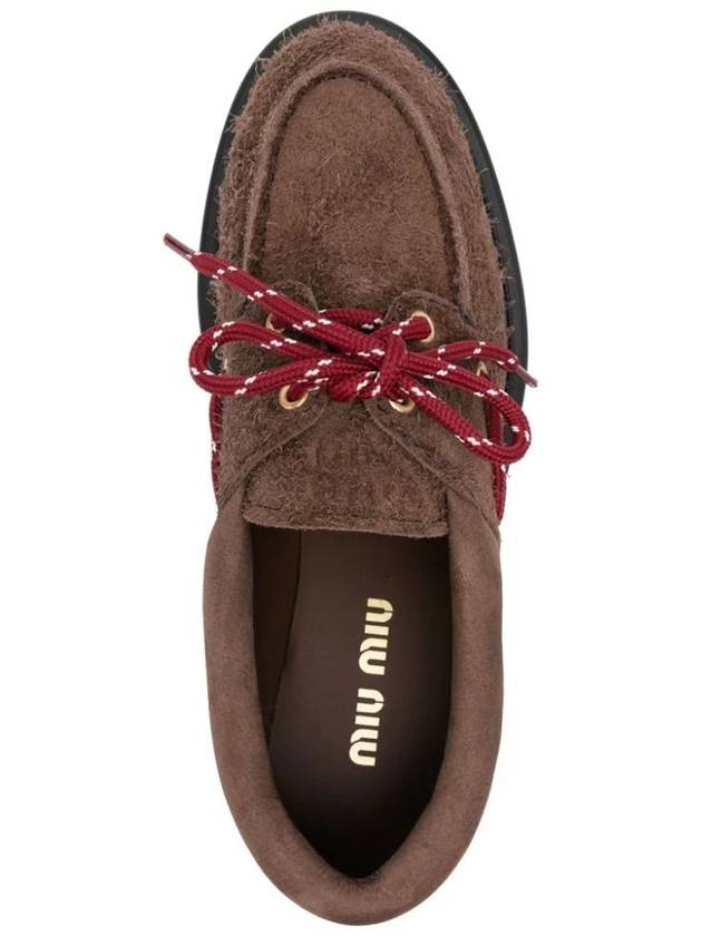 Miu Miu Sienna Brown Suede Loafers - MIU MIU - BALAAN 4