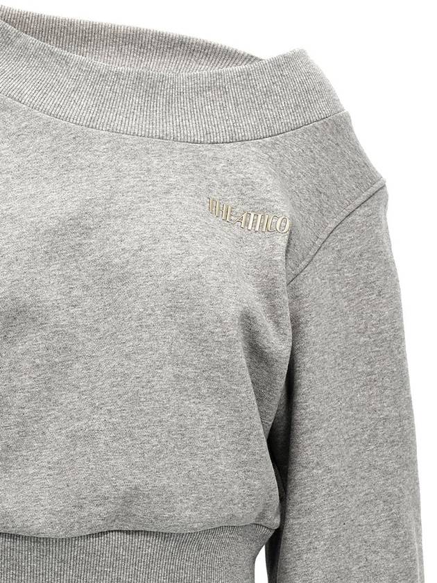 The Attico Crossed Logo Sweatshirt - THE ATTICO - BALAAN 3