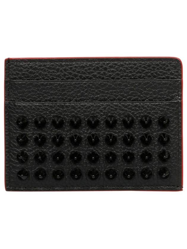 Chios Stud Card Wallet Black Red - CHRISTIAN LOUBOUTIN - BALAAN 2