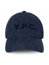 VPC Velvet Logo Denim Ball Cap Blue - A.P.C. - BALAAN 3