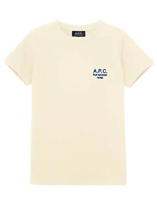 Denise Embroidered Logo Short Sleeve T-shirt Ivory - A.P.C. - BALAAN 2