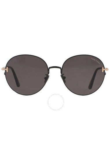 Tom Ford Brown Round Unisex Sunglasses FT0966-K 01A 58 - TOM FORD - BALAAN 1