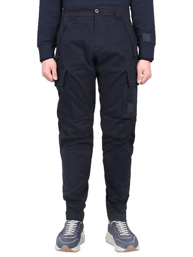 Men's Metropolis Stretch Satin Cargo Straight Pants Navy - CP COMPANY - BALAAN 2