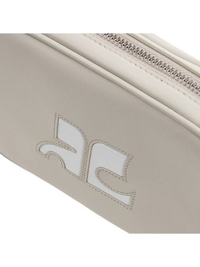 Camera Slim Leather Shoulder Bag Mastic Grey - COURREGES - BALAAN 8