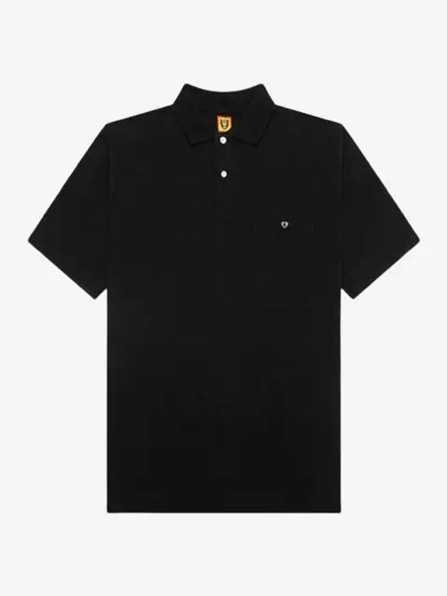 Big Polo Short Sleeve T Shirt Black Men s HM27CS010 B - HUMAN MADE - BALAAN 2