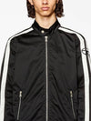 J Beck Logo Zip-Up Biker Jacket Black White - DIESEL - BALAAN 4