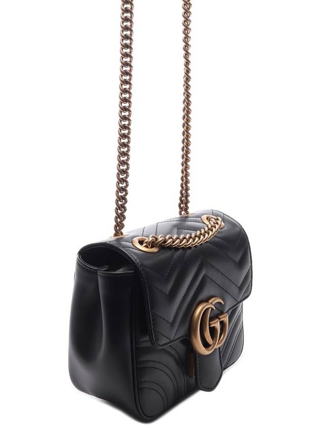 GG Marmont Matelasse Small Shoulder Bag Black - GUCCI - BALAAN 4