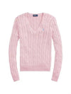 Women's Embroidered Logo Knit Top Pink - POLO RALPH LAUREN - BALAAN 2