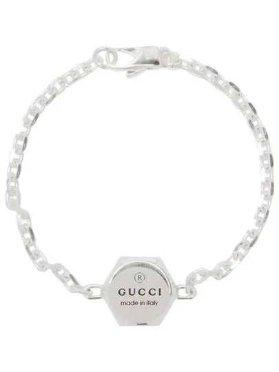 Trademark Hexagon Chain Bracelet Silver - GUCCI - BALAAN 2