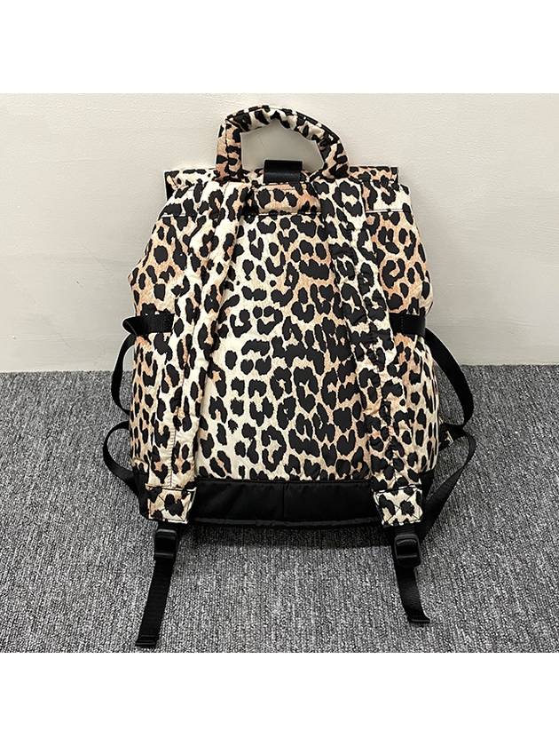 Leopard Tech Backpack Brown - GANNI - BALAAN 5