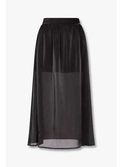 Women s Shining Back Banding Flare Skirt Black - ARMANI EXCHANGE - BALAAN 1