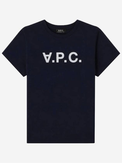 VPC Logo Organic Cotton Short Sleeve T-Shirt Navy - A.P.C. - BALAAN 2