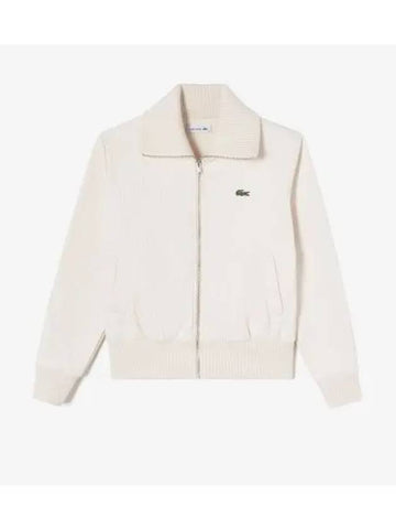 Women s Corduroy Sweat Jumper Cream - LACOSTE - BALAAN 1