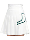 Women's Naomi Pleated Skirt White - J.LINDEBERG - BALAAN 8