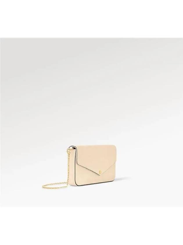 Pochette Felicie Monogram Empreinte Cross Bag Cream - LOUIS VUITTON - BALAAN 3