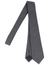 Interlocking G Silk Wool Tie Black - GUCCI - BALAAN 3