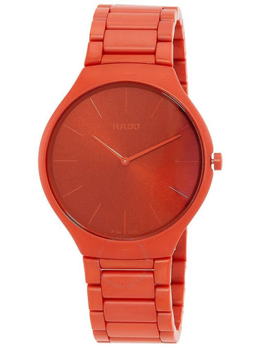 Rado True Thinline Quartz Orange Dial Men's Watch R27095652 - RADO - BALAAN 1