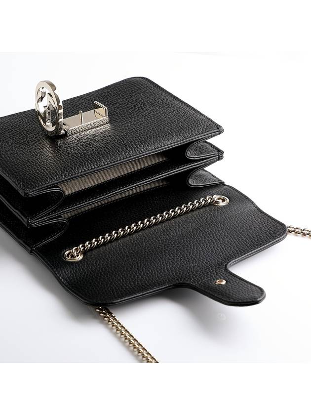 Interlocking GG Chain Small Cross Bag Black - GUCCI - BALAAN 5