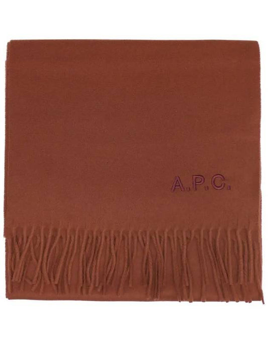 Embroidered muffler burgundy - A.P.C. - BALAAN 1