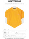 Acne 25E173 ABK Face Patch Round Short Sleeve T-shirt Honey Yellow Men’s T-shirt TJ - ACNE STUDIOS - BALAAN 2