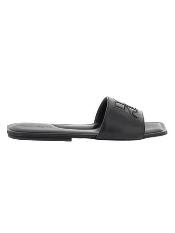 AC Leather Slipers Black - COURREGES - BALAAN 1