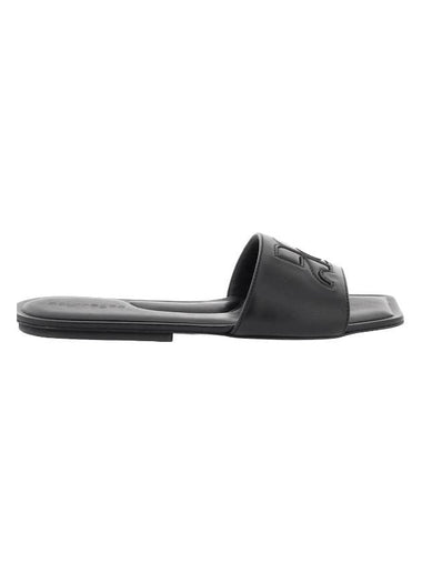 AC Leather Slipers Black - COURREGES - BALAAN 1