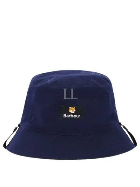 Cotton Reversible Bucket Hat Navy - BARBOUR - BALAAN 2