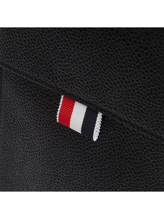 Three Stripes Strap Leather Phone Case Black - THOM BROWNE - BALAAN 8