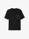 Nylon Pocket Cotton Short Sleeve T-Shirt Black - PRADA - BALAAN 2