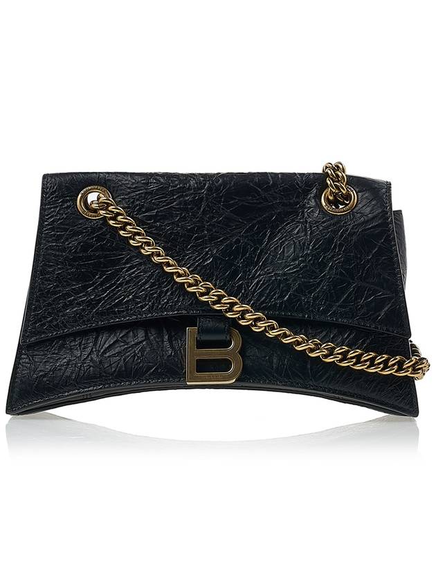 Crush Logo Gold Chain Small Shoulder Bag Black - BALENCIAGA - BALAAN 2