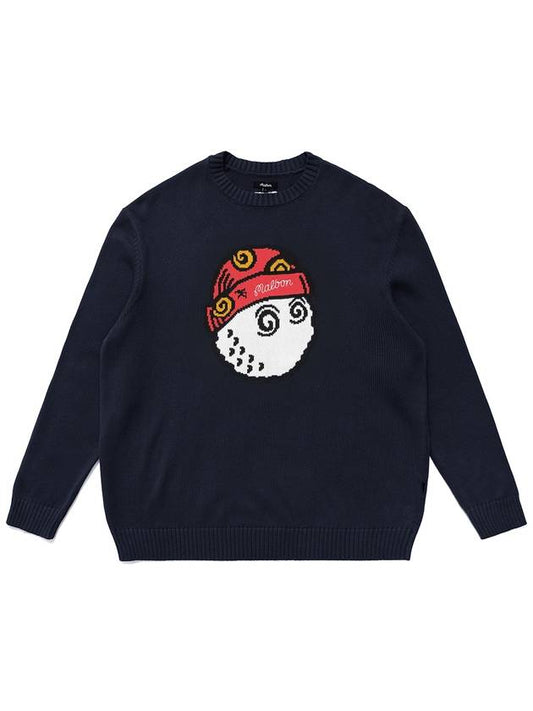 Wiz Collection Wizard Knit Sweater NAVY - MALBON GOLF - BALAAN 1