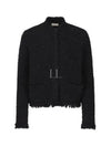 Padding Cotton Cardigan Black - MONCLER - BALAAN 2