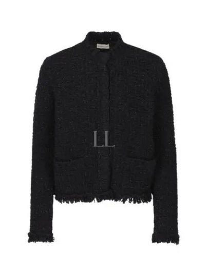 Logo Patch Padded Cotton Cardigan Black - MONCLER - BALAAN 2