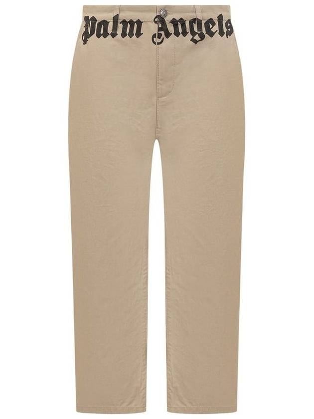 PALM ANGELS CLASSIC LOGO CHINO PANTS - PALM ANGELS - BALAAN 1