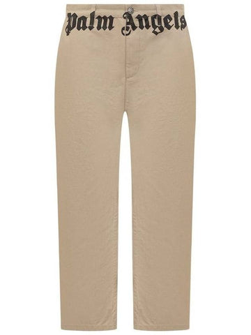 PALM ANGELS CLASSIC LOGO CHINO PANTS - PALM ANGELS - BALAAN 1