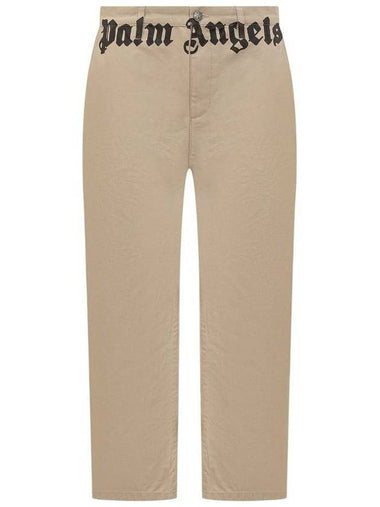 PALM ANGELS CLASSIC LOGO CHINO PANTS - PALM ANGELS - BALAAN 1