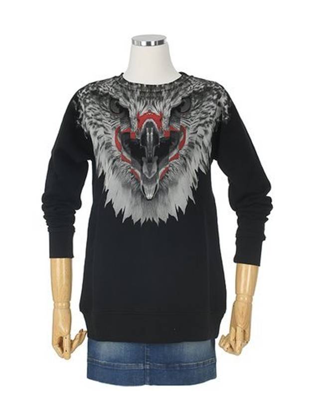 Back Logo Print Cotton Sweatshirt Black - MARCELO BURLON - BALAAN 3