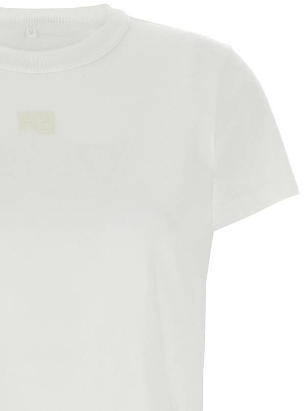 Logo Cotton Short Sleeve T-Shirt White - ALEXANDER WANG - BALAAN 4