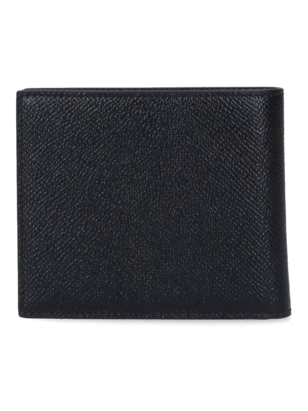 Logo Plaque Calf Leather Half Wallet Black - DOLCE&GABBANA - BALAAN 4